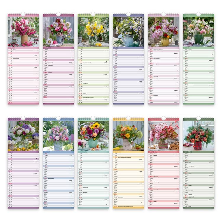 Produktbild: TR&Ouml;TSCH - Streifenkalender Blumen 2027 Notizkalender