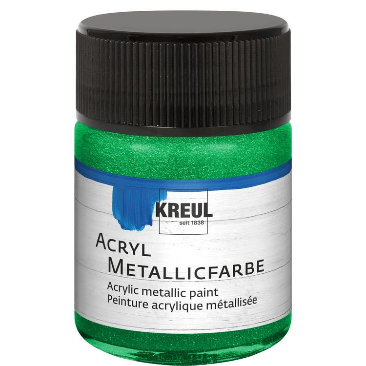 Produktbild: KREUL Acryl Metallicfarbe gr&uuml;n 50ml