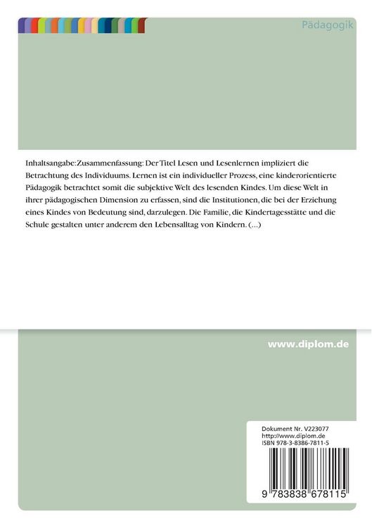 Produktbild: Lesen und Lesenlernen