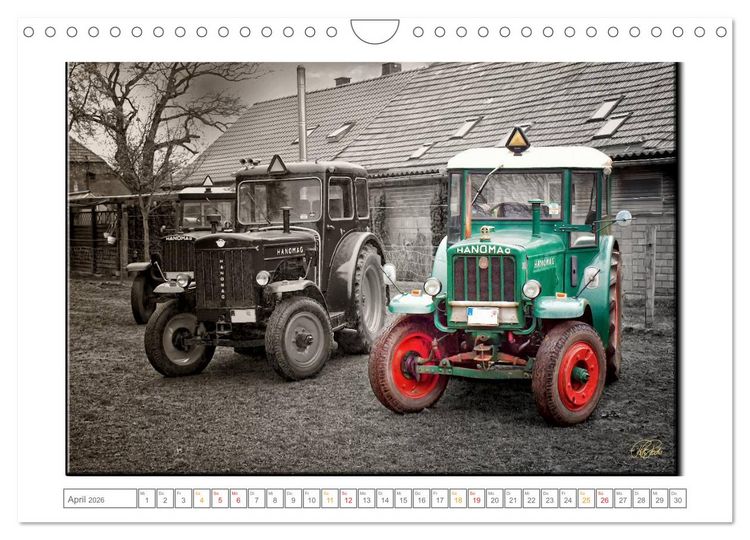 Produktbild: Oldtimer - nostalgische Traktoren und Lastwagen (Wandkalender 2026 DIN A4 quer), CALVENDO Monatskalender