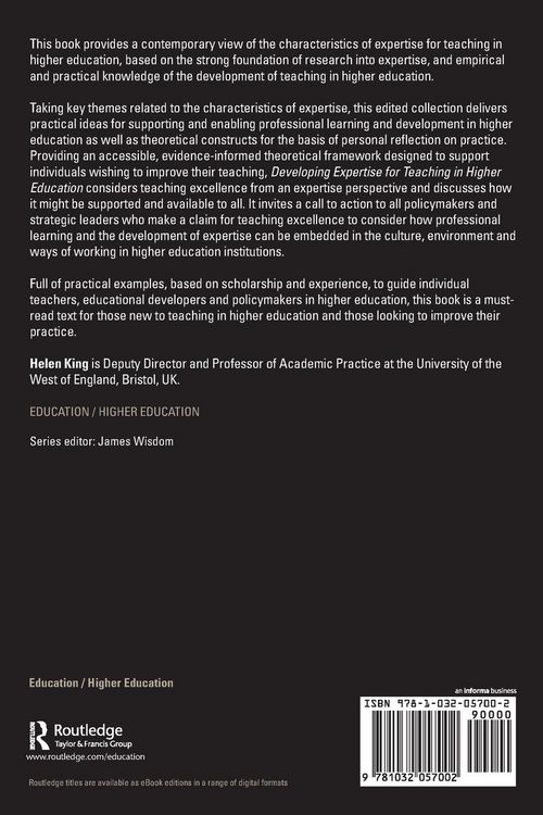 Produktbild: Developing Expertise for Teaching in Higher Education