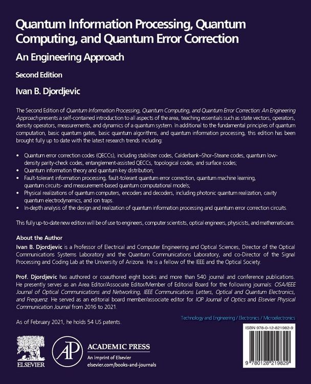Produktbild: Quantum Information Processing, Quantum Computing, and Quantum Error Correction