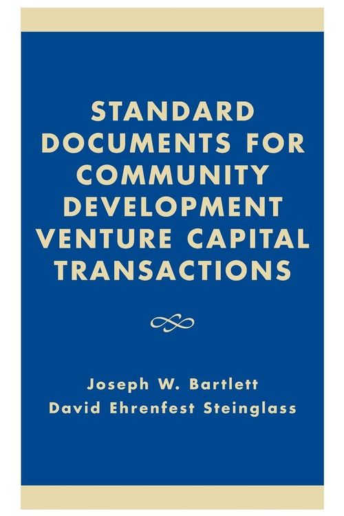 Produktbild: Standard Documents for Community Development Venture Capital Transactions