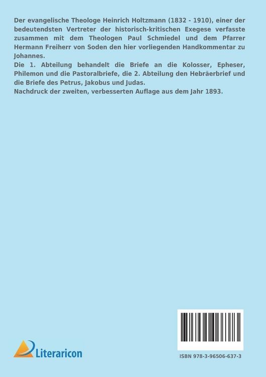 Produktbild: Hand-Commentar zum Neuen Testament