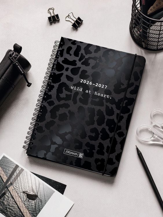 Produktbild: Sch&uuml;lerkalender 2026/2027 "BLACK" | A5, Papier