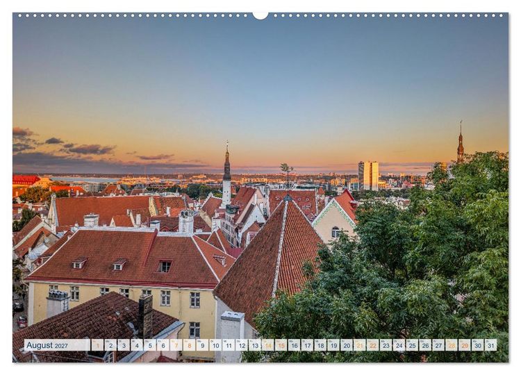 Produktbild: Nordischer Glanz &ndash; Tallinn - Riga - Vilnius (hochwertiger Premium Wandkalender 2027 DIN A2 quer), Kunstdruck in Hochglanz