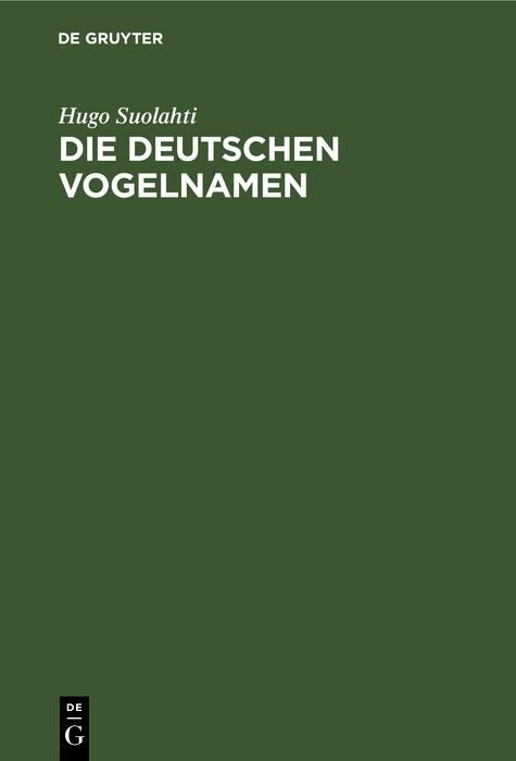 Produktbild: Die deutschen Vogelnamen