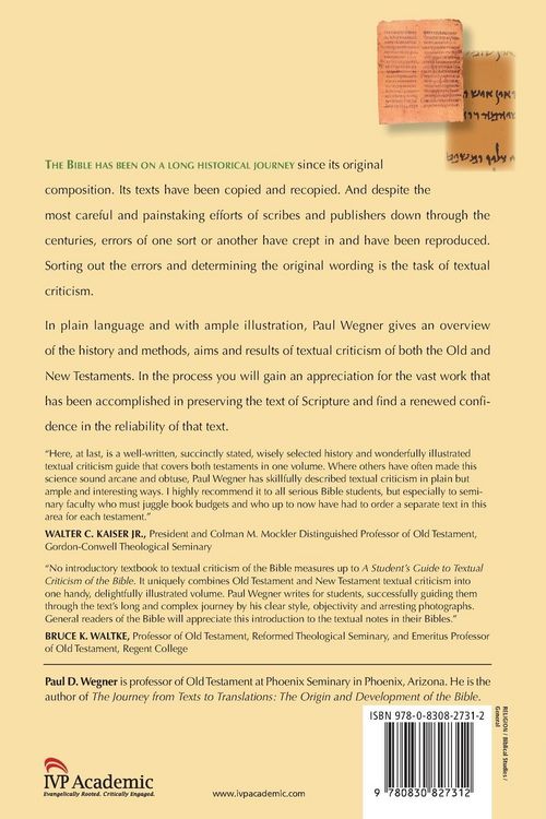 Produktbild: A Student's Guide to Textual Criticism of the Bible