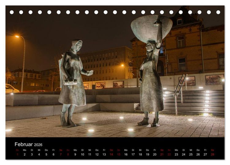 Produktbild: Pirmasens bei Nacht (Tischkalender 2026 DIN A5 quer), CALVENDO Monatskalender