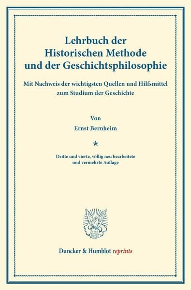Produktbild: Lehrbuch der Historischen Methode und der Geschichtsphilosophie.