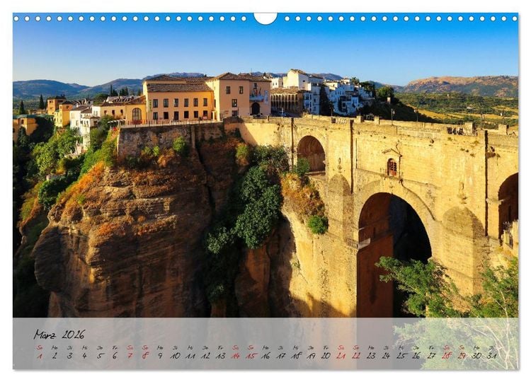 Produktbild: Ronda in Andalusien - Stadt auf einem Felsplateau (Wandkalender 2026 DIN A3 quer), CALVENDO Monatskalender