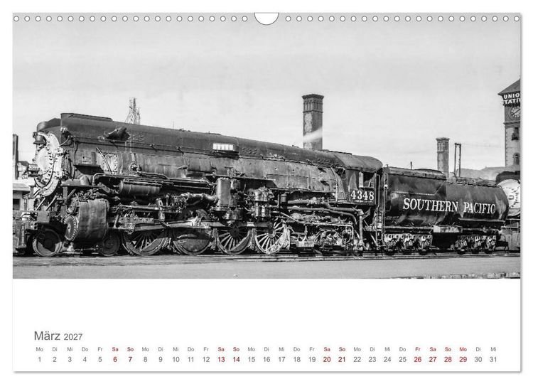 Produktbild: US-Dampflokomotiven (Wandkalender 2027 DIN A3 quer), CALVENDO Monatskalender