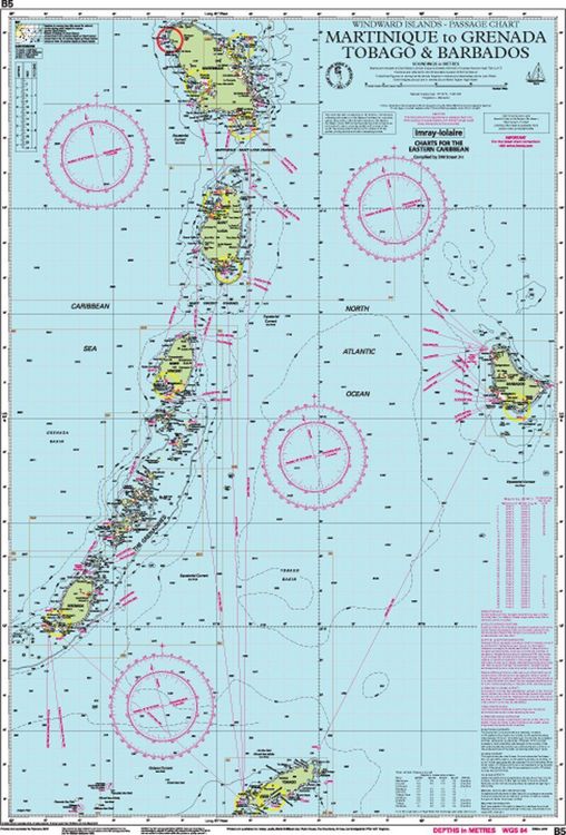 Produktbild: B5 Martinique to Tobago and Barbados Passage Chart
