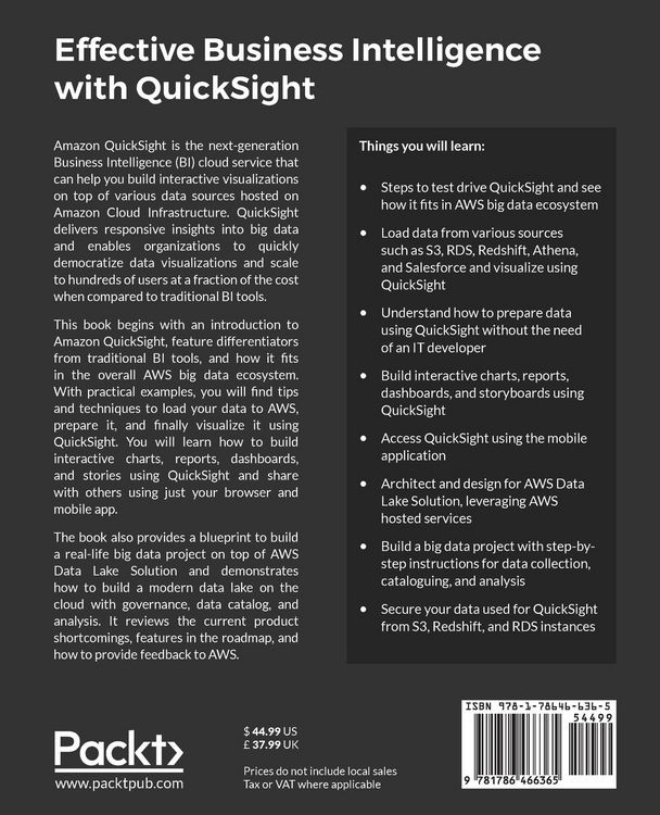 Produktbild: Effective Business Intelligence with QuickSight