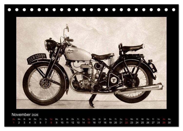 Produktbild: Motorrad Oldtimer aus &Ouml;sterreich (Tischkalender 2026 DIN A5 quer), CALVENDO Monatskalender