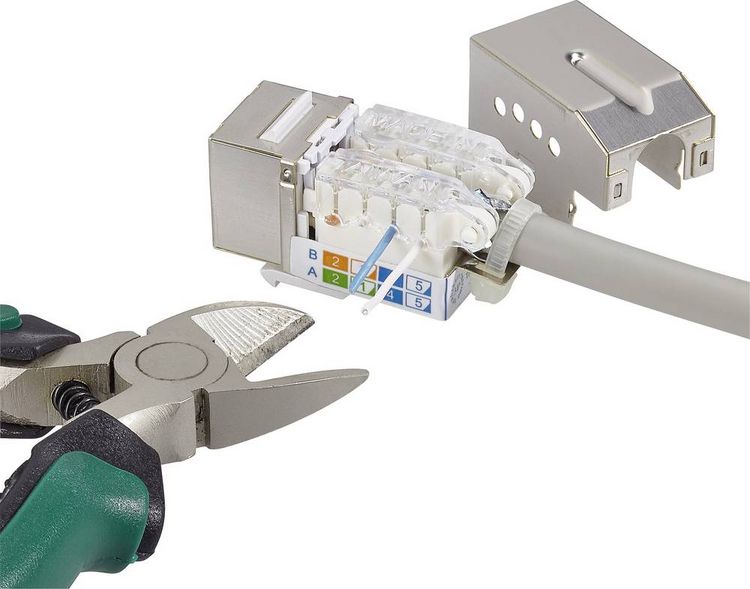 Produktbild: Renkforce RJ45-Einbaumodul Keystone CAT 6 1St.