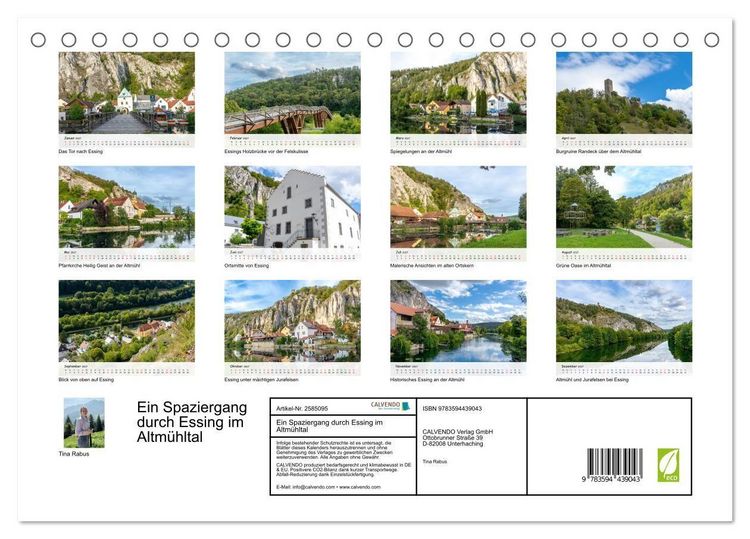 Produktbild: Ein Spaziergang durch Essing im Altm&uuml;hltal (Tischkalender 2027 DIN A5 quer), CALVENDO Monatskalender