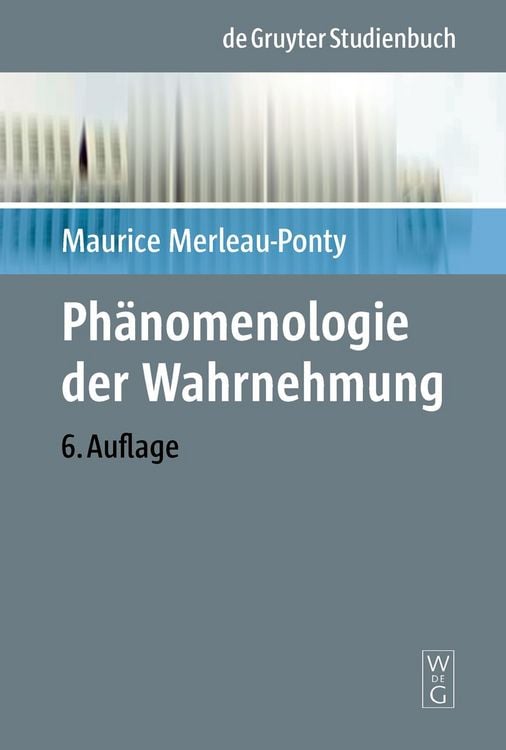 Produktbild: Ph&auml;nomenologie der Wahrnehmung