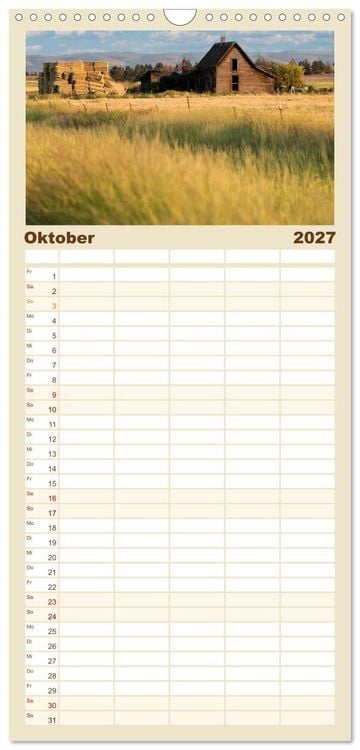 Produktbild: Familienplaner 2027 - Wo der Wind Wohnt, Amerikas Lost Places mit 5 Spalten (Wandkalender, 21 x 45 cm) CALVENDO