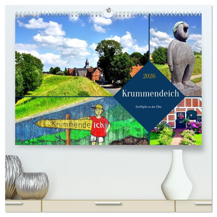 Produktbild: Krummendeich - Dorfidylle an der Elbe (hochwertiger Premium Wandkalender 2026 DIN A2 quer), Kunstdruck in Hochglanz