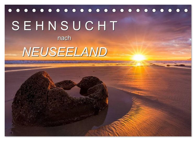 Produktbild: Sehnsucht nach Neuseeland (Tischkalender 2026 DIN A5 quer), CALVENDO Monatskalender