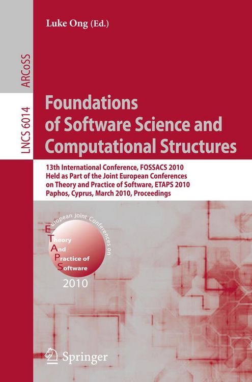 Produktbild: Foundations of Software Science and Computational Structures