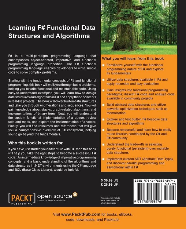 Produktbild: Learning F# Functional Data Structures and Algorithms