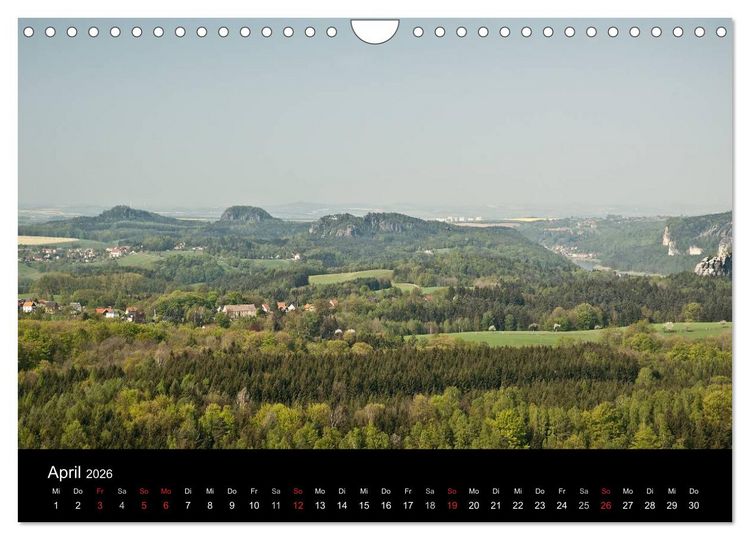 Produktbild: Die s&auml;chsische Schweiz 2026 (Wandkalender 2026 DIN A4 quer), CALVENDO Monatskalender