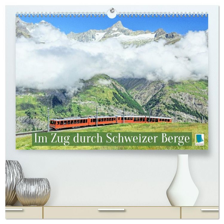 Produktbild: Im Zug durch Schweizer Berge (hochwertiger Premium Wandkalender 2026 DIN A2 quer), Kunstdruck in Hochglanz