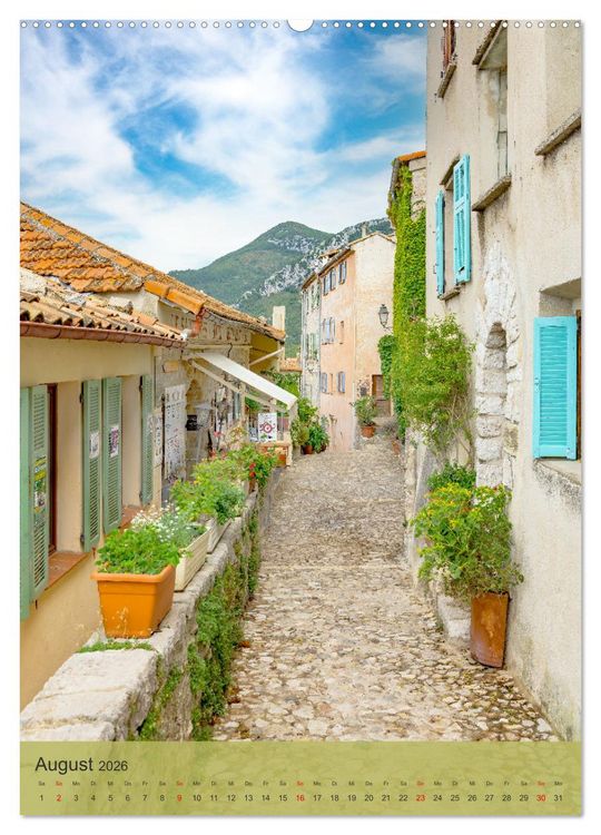 Produktbild: Sch&ouml;nste D&ouml;rfer - Provence-Alpes-C&ocirc;te d'Azur (Wandkalender 2026 DIN A2 hoch), CALVENDO Monatskalender