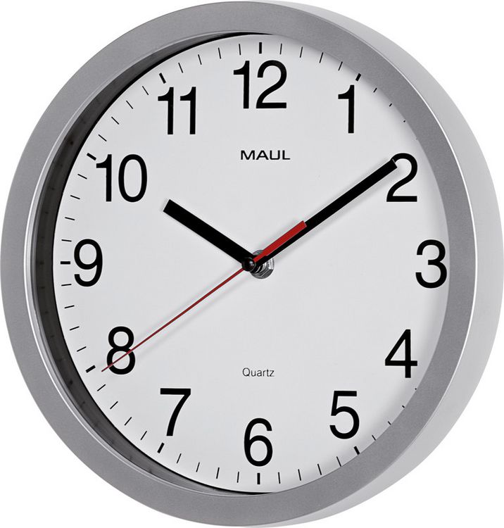 Produktbild: Wanduhr MAULrun 25 silber