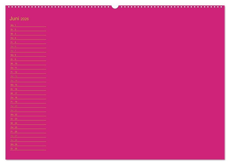 Produktbild: Bastel-Geburtstagskalender pink / Geburtstagskalender (Wandkalender 2026 DIN A2 quer), CALVENDO Monatskalender