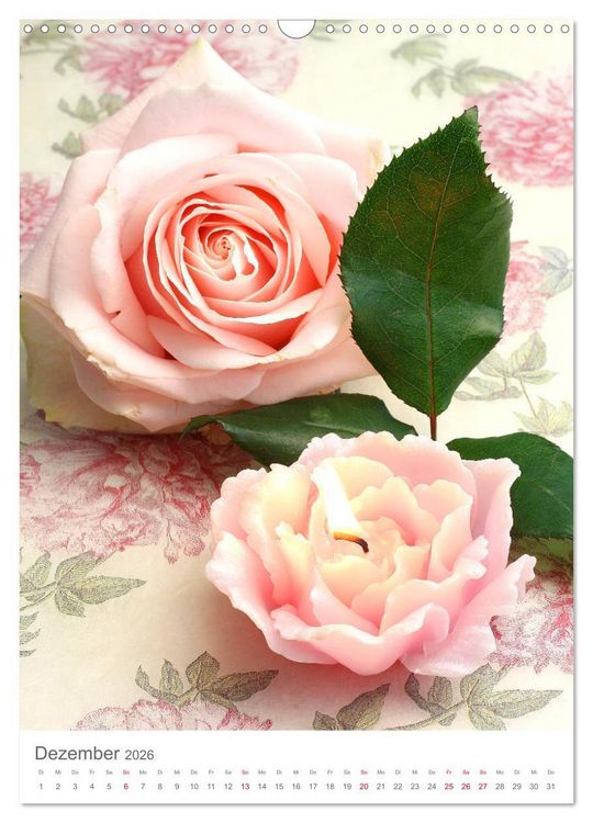 Produktbild: Gl&uuml;cklich mit Rosen (Wandkalender 2026 DIN A3 hoch), CALVENDO Monatskalender