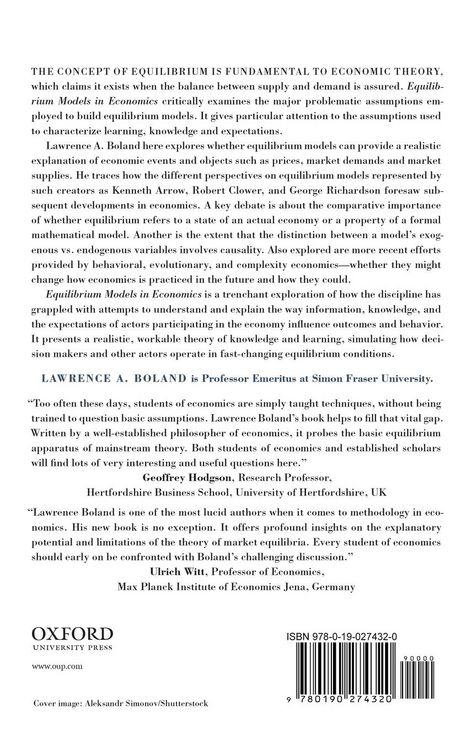 Produktbild: Equilibrium Models in Economics