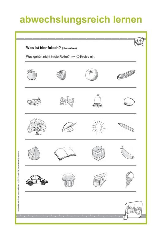 Produktbild: Literacy-Projekt zum Bilderbuch Die kleine Raupe Nimmersatt