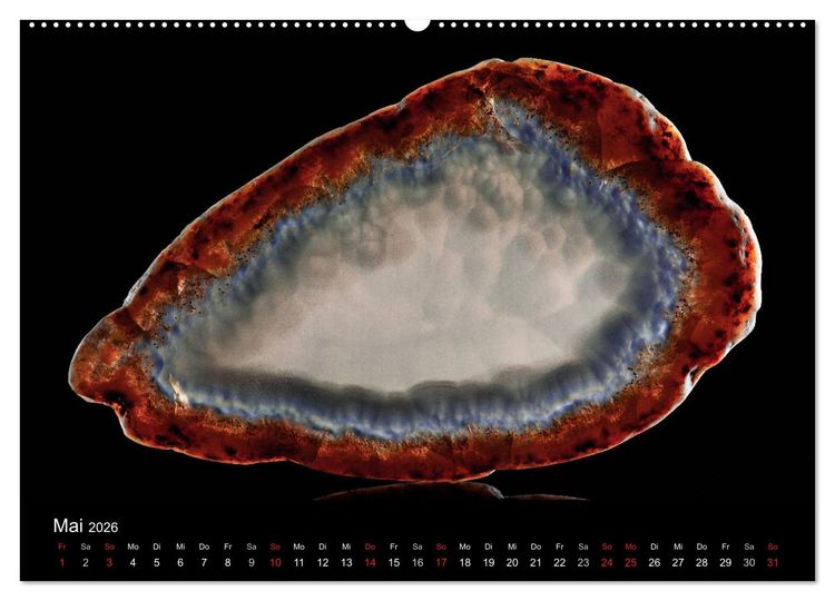 Produktbild: Leuchtende Achate (hochwertiger Premium Wandkalender 2026 DIN A2 quer), Kunstdruck in Hochglanz