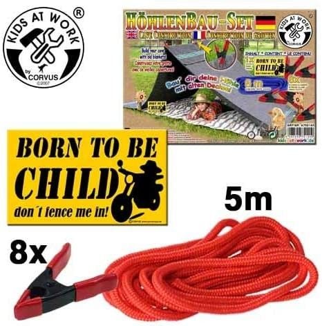 Produktbild: Corvus A750140 - Kids at work, H&ouml;hlenbau-Set mit 5m Seil und 8 Halteklammern