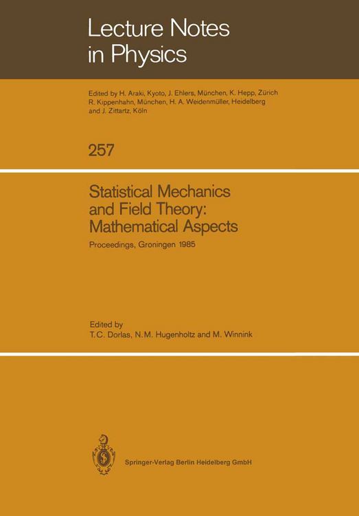 Produktbild: Statistical Mechanics and Field Theory: Mathematical Aspects
