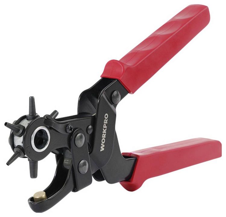 Produktbild: WorkPro WP231077 Stanzzange 2 mm, 2.5 mm, 3 mm, 3.5 mm, 4 mm, 4.5mm 230mm 1St.