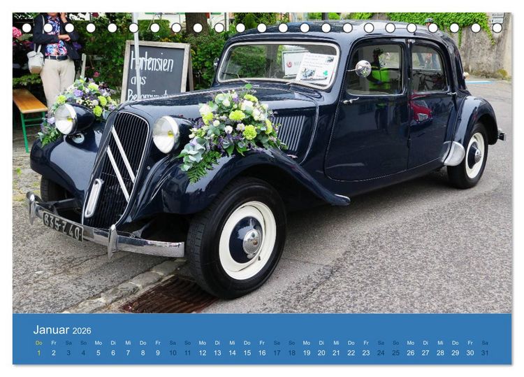 Produktbild: Citroen Traction Avant (Tischkalender 2026 DIN A5 quer), CALVENDO Monatskalender
