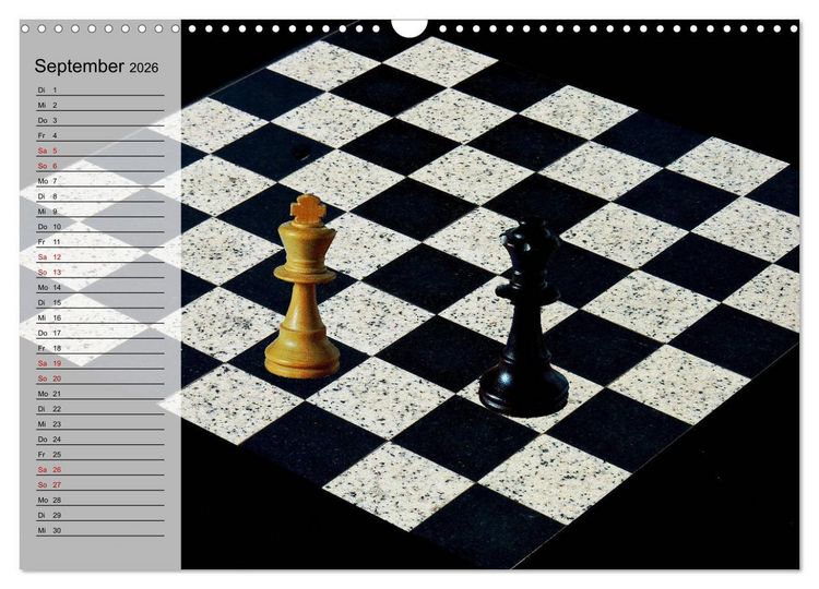 Produktbild: SCHACH - Spiel der K&ouml;nige (Wandkalender 2026 DIN A3 quer), CALVENDO Monatskalender