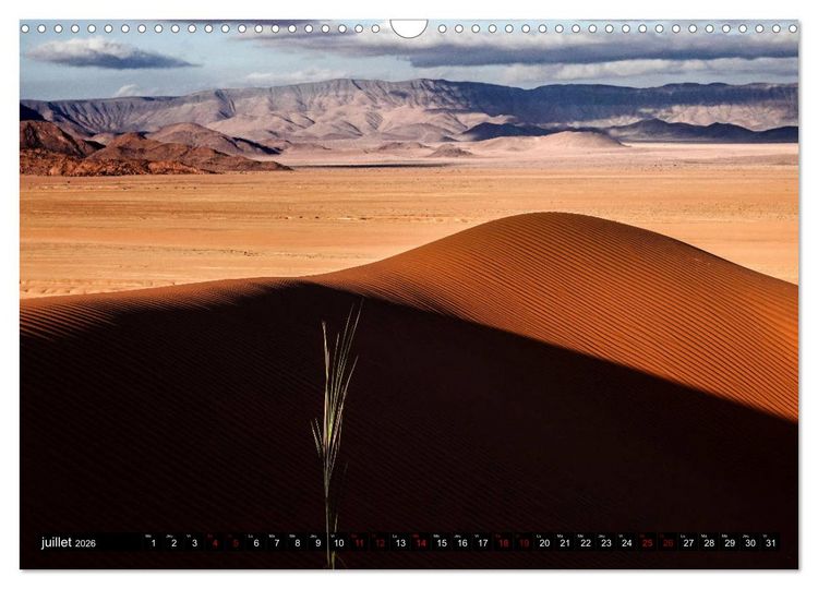 Produktbild: Namibie Rouge et Or (Calendrier mural 2026 DIN A3 vertical), CALVENDO calendrier mensuel
