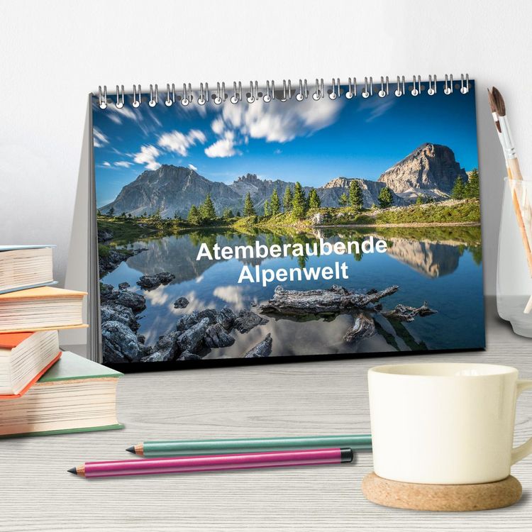 Produktbild: Atemberaubende Alpenwelt (Tischkalender 2026 DIN A5 quer), CALVENDO Monatskalender