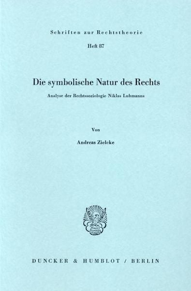 Produktbild: Die symbolische Natur des Rechts.