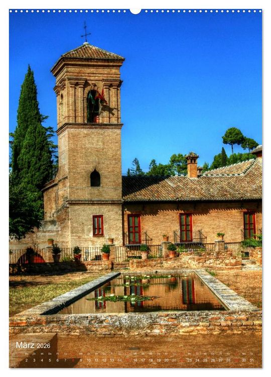 Produktbild: Die Alhambra (hochwertiger Premium Wandkalender 2026 DIN A2 hoch), Kunstdruck in Hochglanz