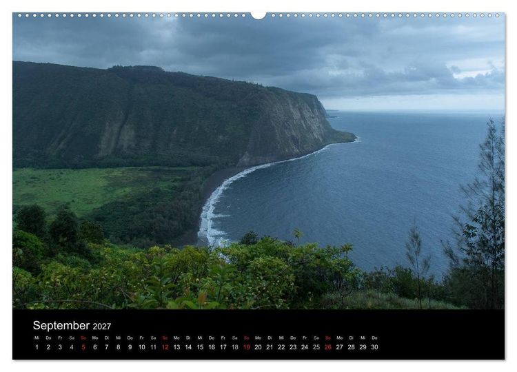 Produktbild: Hawaiianische Tr&auml;ume Big Island (hochwertiger Premium Wandkalender 2027 DIN A2 quer), Kunstdruck in Hochglanz