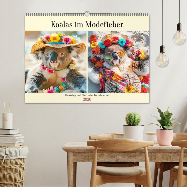 Produktbild: Koalas im Modefieber. Flauschig und Chic beim Fotoshooting (Wandkalender 2026 DIN A2 quer), CALVENDO Monatskalender