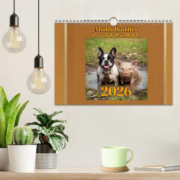 Produktbild: Muddi Buddies &ndash; Freundschaft im Matsch (Wandkalender 2026 DIN A4 quer), CALVENDO Monatskalender