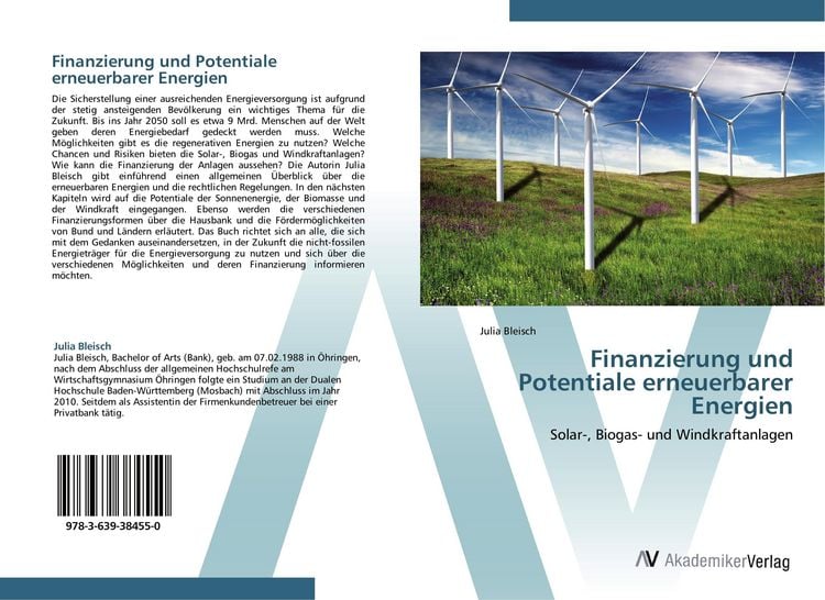 Produktbild: Finanzierung und Potentiale erneuerbarer Energien