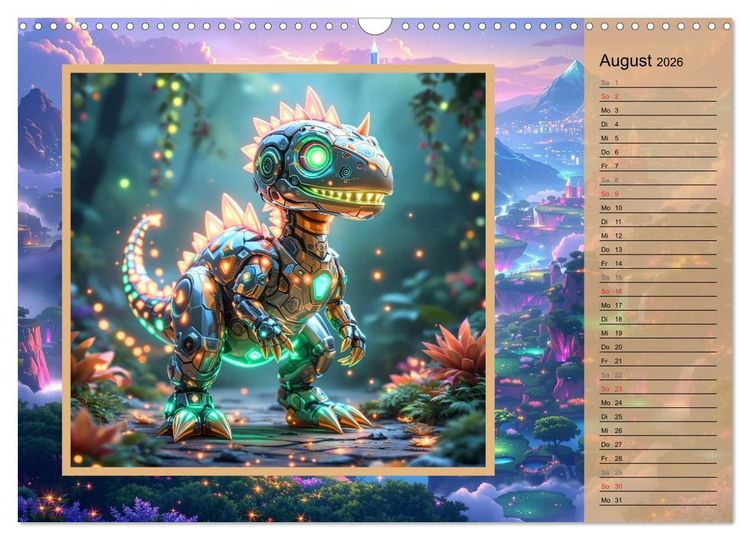 Produktbild: Zauberreich der Roboterwesen (Wandkalender 2026 DIN A3 quer), CALVENDO Monatskalender